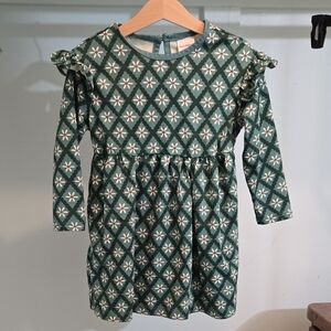 Hanna Andersson Green Floral Kids Dress